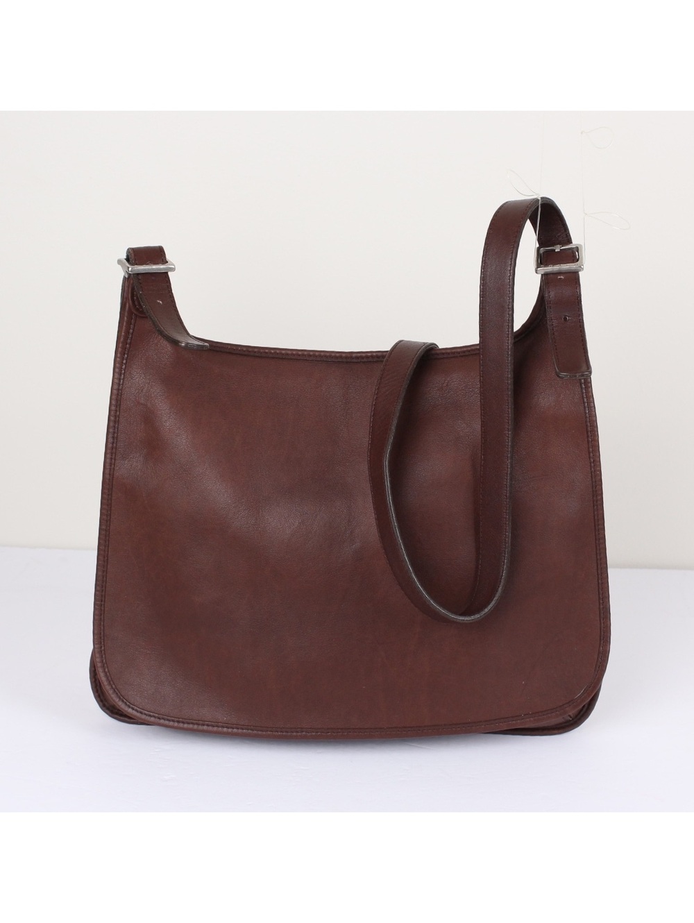 Vintage Coach 9134 Slim Hippie Flap Mahogany Brown Leather Crossbody Bag